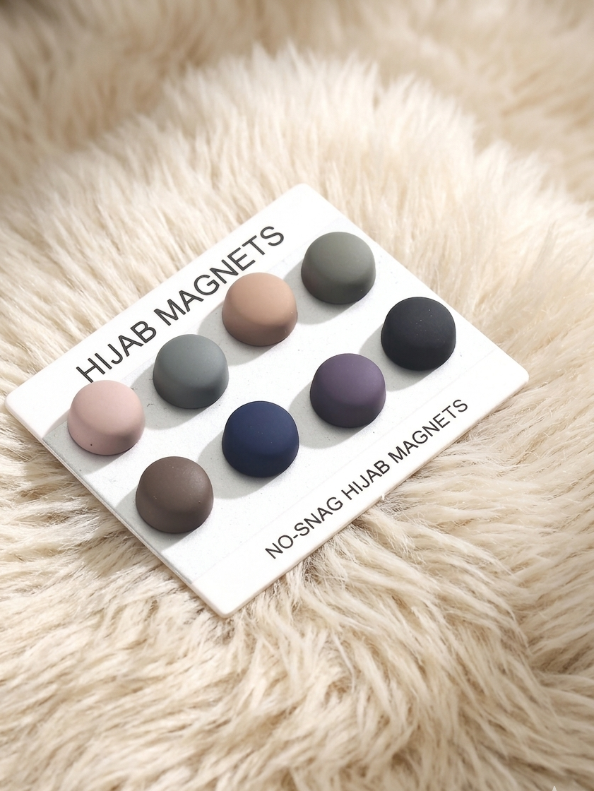 Pack Of 8 Hijab Magnetic Pins Matte Silk