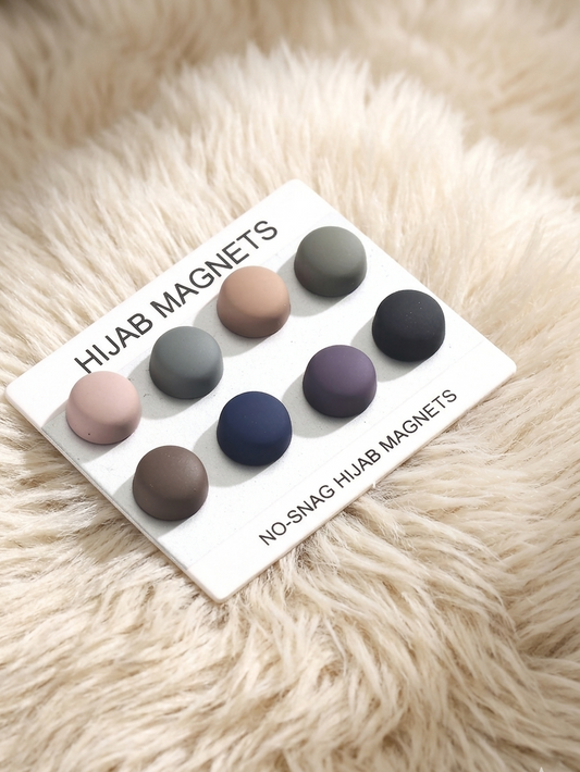 Pack Of 8 Hijab Magnetic Pins Matte Silk