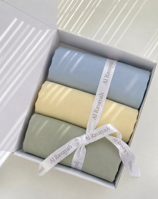Georgette chiffon-Bundle of 3 with cap and pins