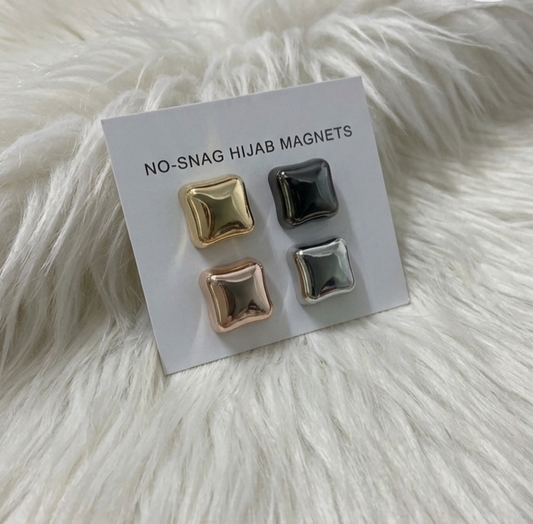 Pack Of 4 Hijab Magnetic Pins (Square Shape)